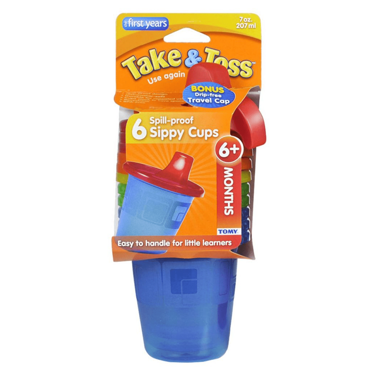 The First Years Take & Toss Spill-Proof Sippy Cups With Snap On