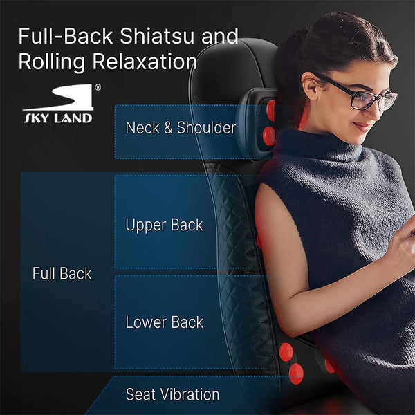 Skyland Seat Back Massager with Heat – SnapZapp