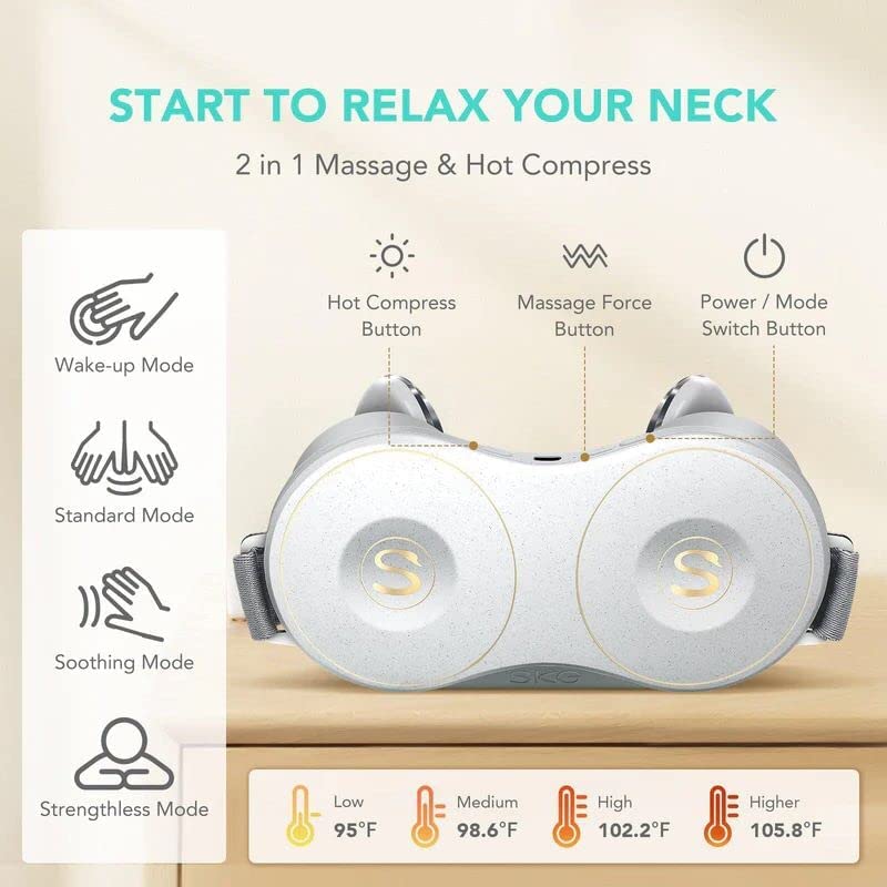  Neck Shoulder Massager with Heat Deep Tissue Electric