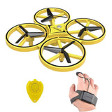 Hand Control Rc Drone Yellow With Hand Controller