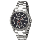 Orient Black Dial Stainless Steel Band Watch for Men